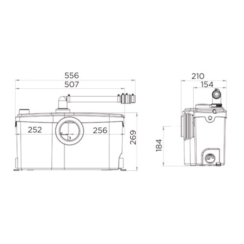 Immagine di SFA SANIBEST PRO trituratore adattabile SBPRO