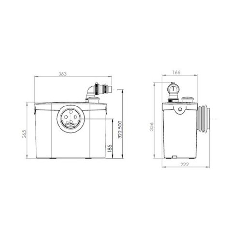 Immagine di SFA SANITOP UP wc con trituratore integrato SPSUP