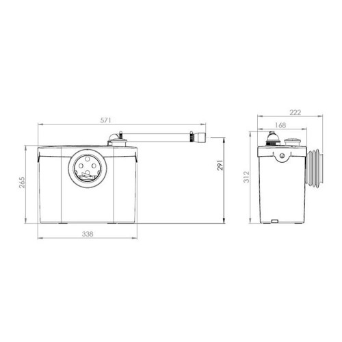 Immagine di SFA SANITRIT UP trituratore adattabile STSUP