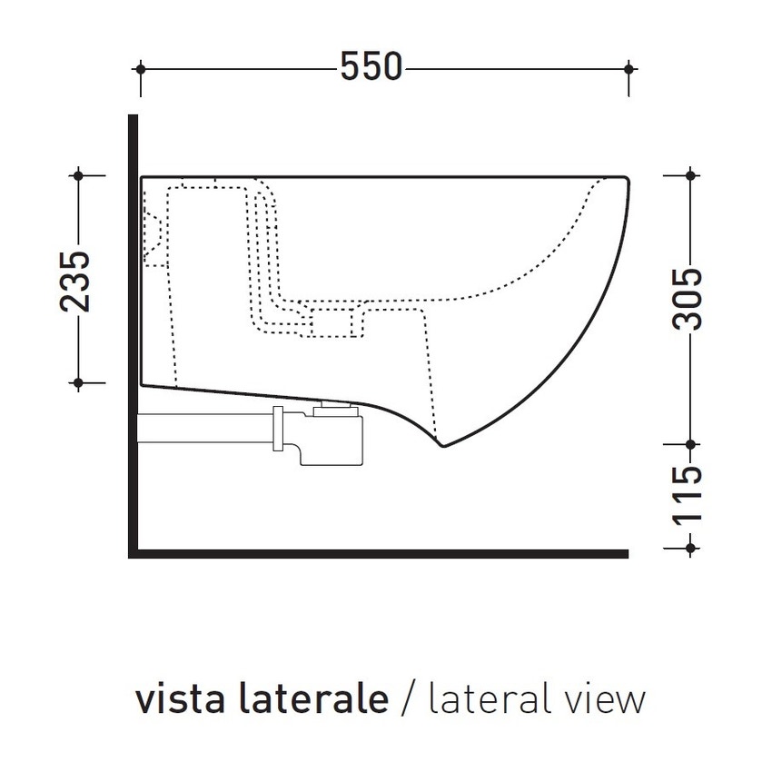Immagine di Flaminia IO 2.0 bidet sospeso monoforo, con troppopieno, colore carbone finitura opaco IO218CAR