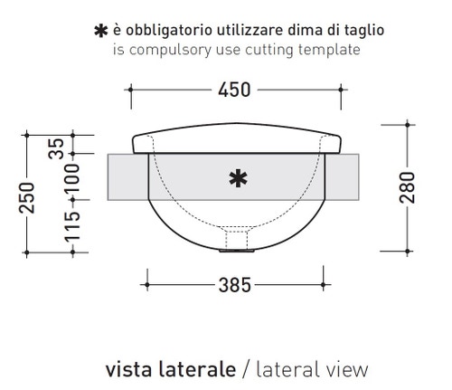 Immagine di Flaminia IO lavabo da incasso 75 cm, senza troppopieno, colore bianco finitura lucido IO4275