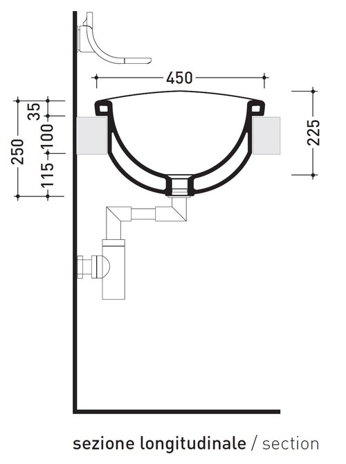 Immagine di Flaminia IO lavabo da incasso 75 cm, senza troppopieno, colore bianco finitura lucido IO4275