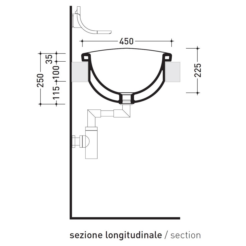 Immagine di Flaminia IO lavabo da incasso 75 cm, senza troppopieno, colore bianco finitura lucido IO4275