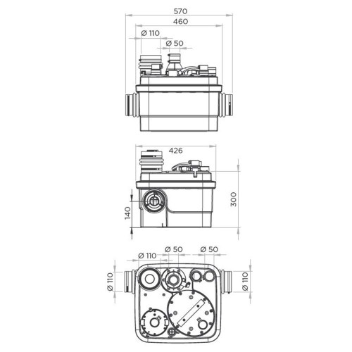 Immagine di SFA SANICUBIC 1 stazione di sollevamento per uso individuale (acque grigie, acque nere) SQ1