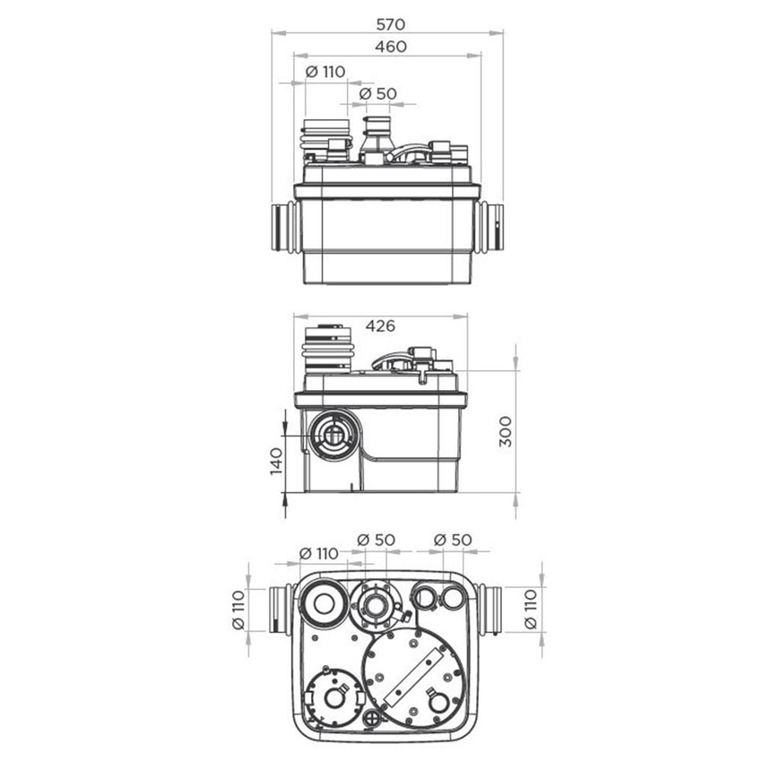 Immagine di SFA SANICUBIC 1 stazione di sollevamento per uso individuale (acque grigie, acque nere) SQ1