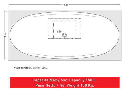 MENSOLA VASCA CM.200 PIETRALUCE BIANCO FLAMINIA IO84M1B – Archigo.it