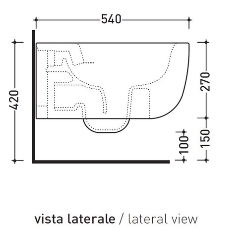 Immagine di Flaminia BONOLA vaso sospeso con sistema goclean®, senza sedile, colore bianco latte finitura opaco BN118GLAT