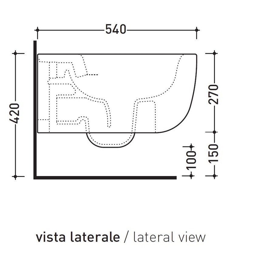Immagine di Flaminia BONOLA vaso sospeso con sistema goclean®, senza sedile, colore bianco latte finitura opaco BN118GLAT