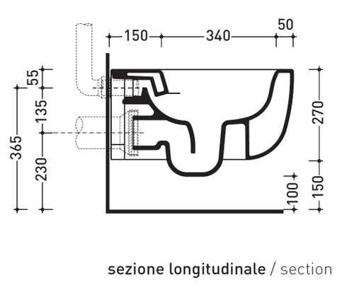 Immagine di Flaminia BONOLA vaso sospeso con sistema goclean®, senza sedile, colore bianco latte finitura opaco BN118GLAT