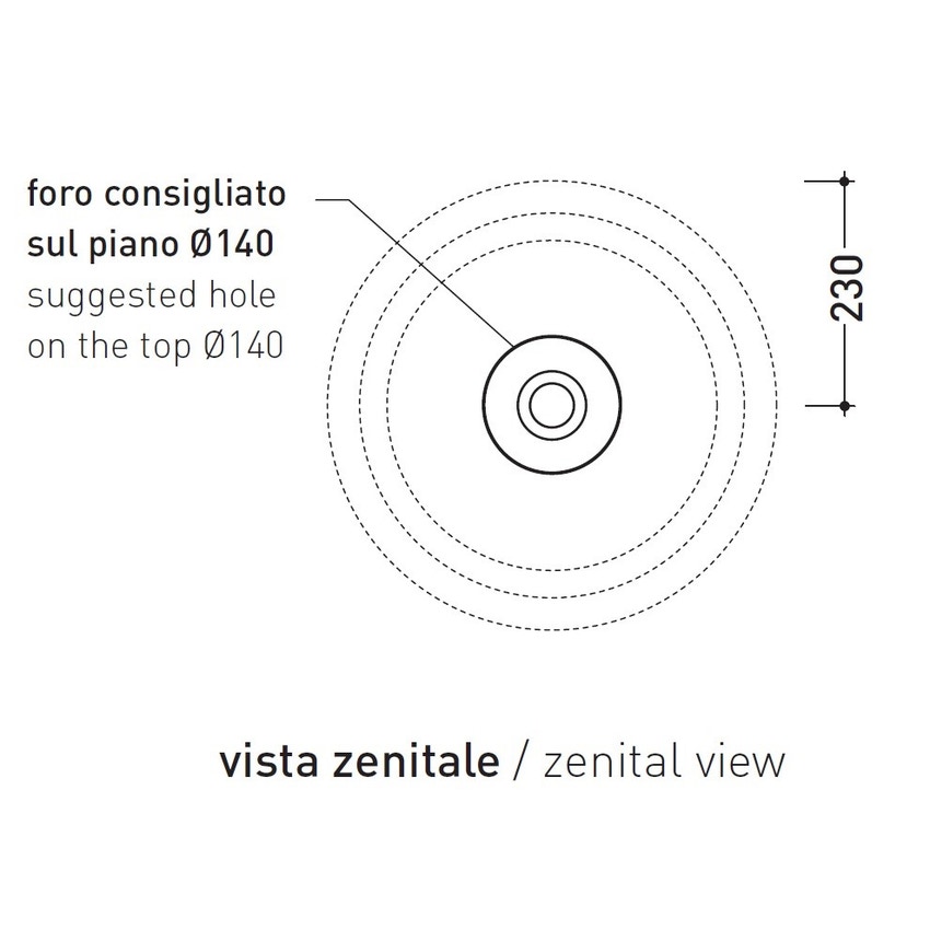 Immagine di Flaminia BONOLA 46 lavabo 46 cm, da appoggio su piano o su colonna, senza troppopieno, colore carbone finitura opaco BN46ACAR