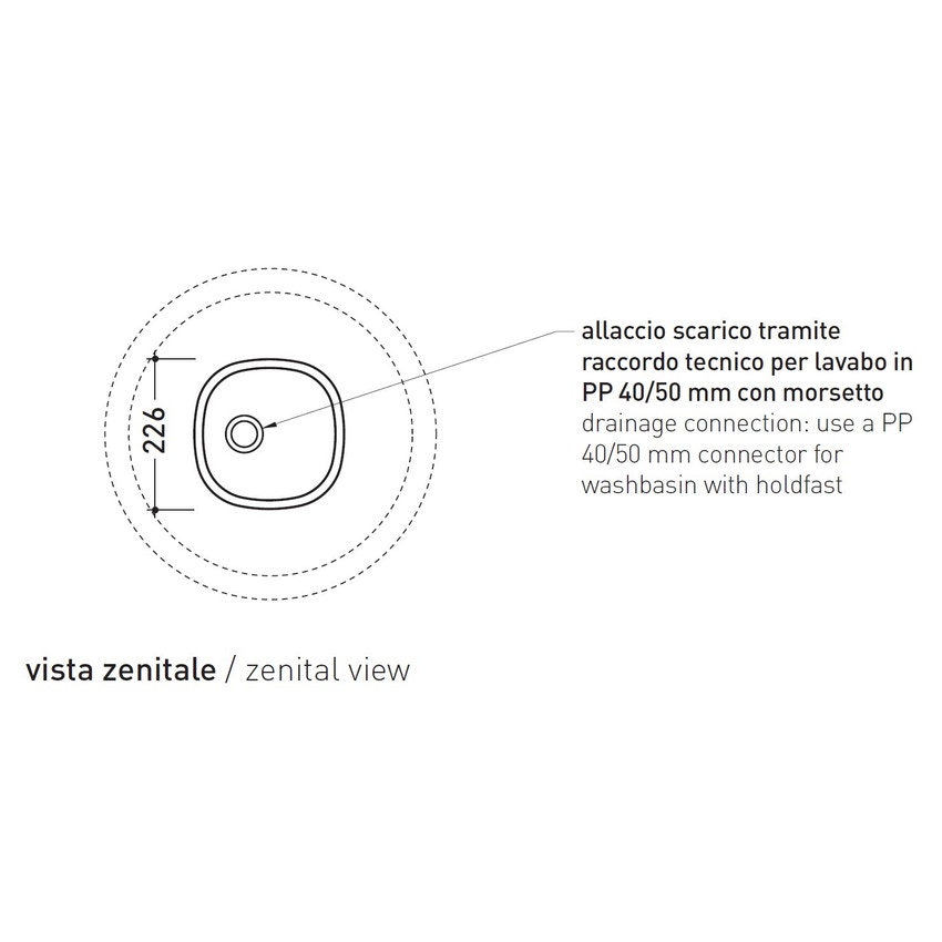 Immagine di Flaminia BONOLA colonna in ceramica per lavabi Bonola, colore carbone finitura opaco BN50CCAR