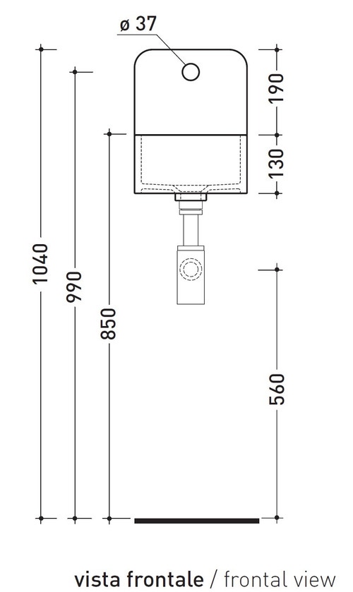 Immagine di Flaminia MINIWASH 25 lavabo 25 cm sospeso, monoforo, senza troppopieno, colore bianco finitura lucido MWL25