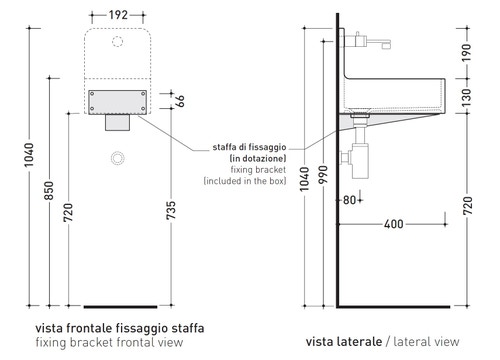 Immagine di Flaminia MINIWASH 25 lavabo 25 cm sospeso, monoforo, senza troppopieno, colore bianco finitura lucido MWL25