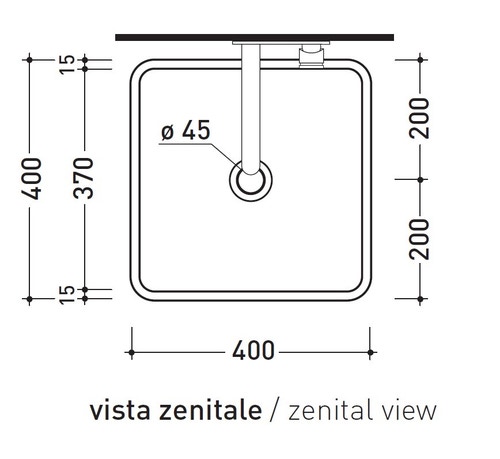 Immagine di Flaminia MINIWASH 40 lavabo 40 cm da appoggio o sospeso con staffa, senza troppopieno, colore bianco finitura lucido MWL40