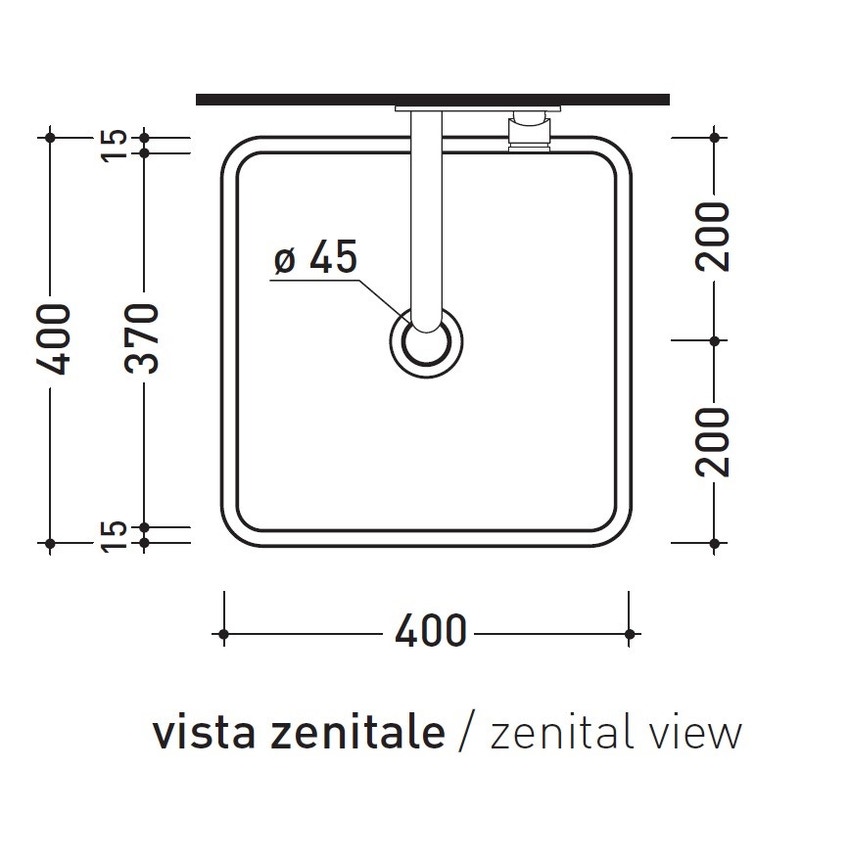 Immagine di Flaminia MINIWASH 40 lavabo 40 cm da appoggio o sospeso con staffa, senza troppopieno, colore bianco finitura lucido MWL40
