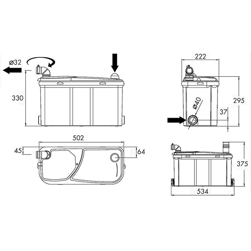 Immagine di SFA Sanitrit WATERMATIC pompa per acque chiare VD120