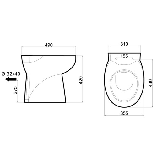 Immagine di SFA Sanitrit WATERMATIC wc con trituratore integrato W11SP