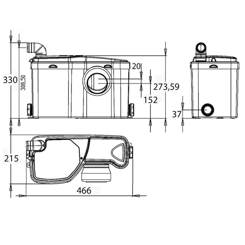 Immagine di SFA Sanitrit WATERMATIC trituratore adattabile W12P