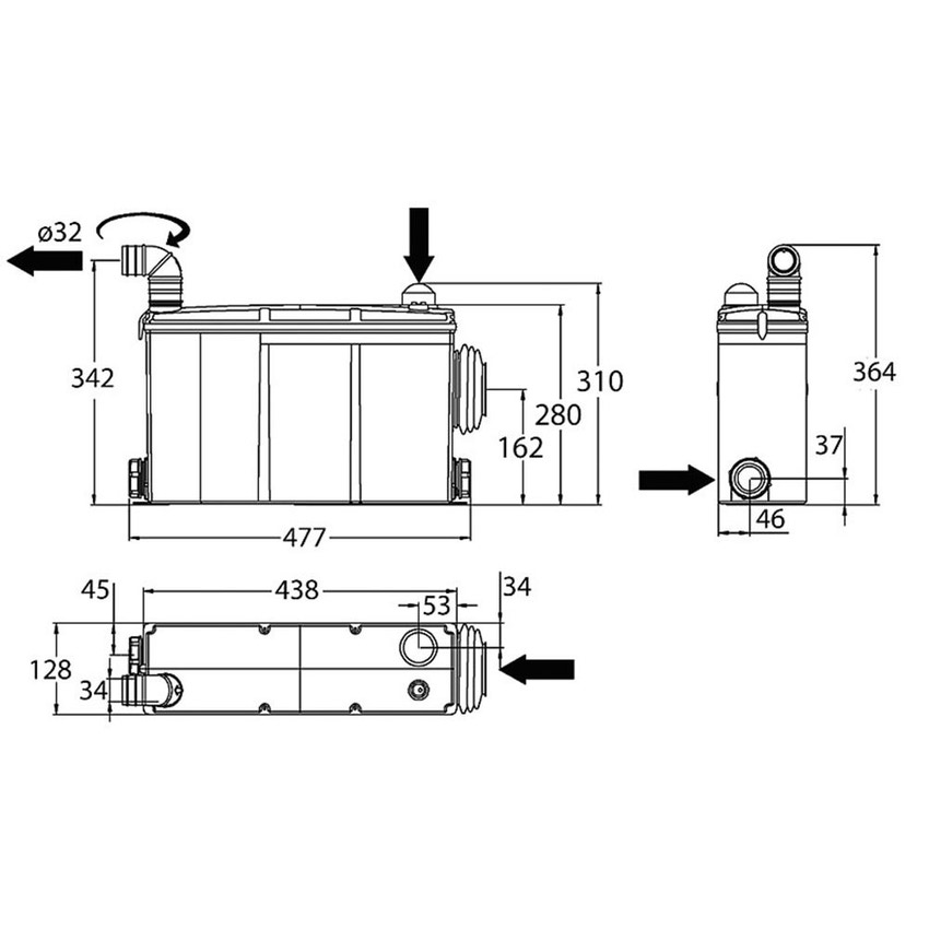 Immagine di SFA Sanitrit Watersan 6 trituratore adattabile per WC sospesi  WS6