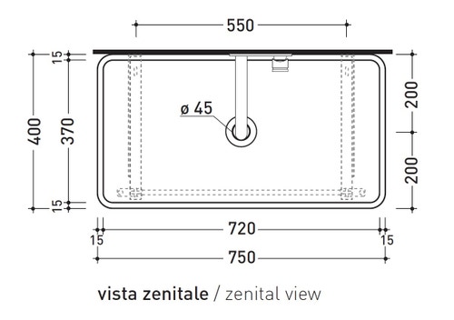 Immagine di Flaminia Portasciugamani in ottone per lavabi Miniwash 75 sospesi, finitura cromo PMW75