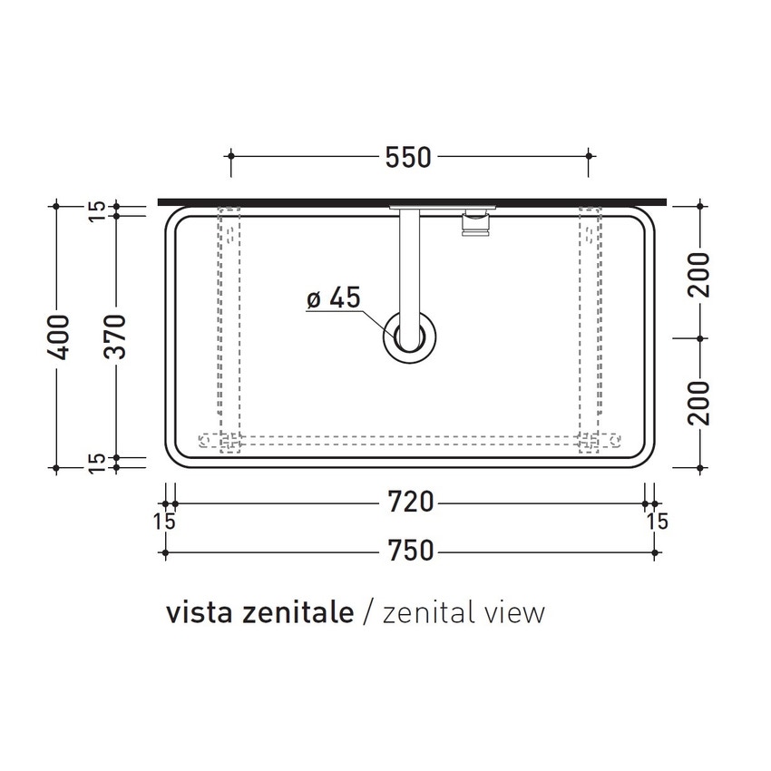 Immagine di Flaminia Portasciugamani in ottone per lavabi Miniwash 75 sospesi, finitura cromo PMW75