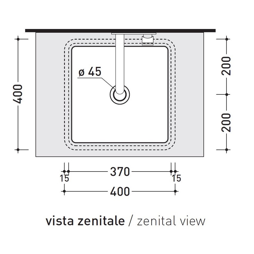Immagine di Flaminia MINIWASH 40 lavabo 40 cm sottopiano, senza troppopieno, smaltato esternamente, colore bianco finitura lucido MW40SP