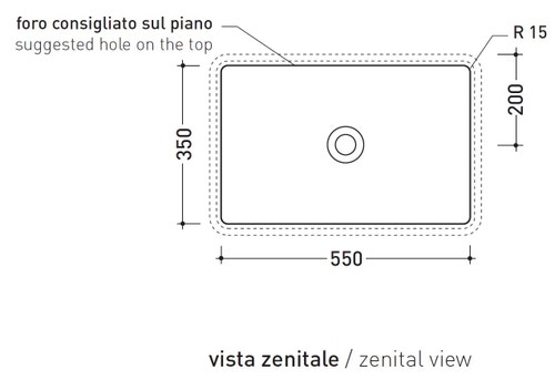 Immagine di Flaminia MINIWASH 60 lavabo 60 cm sottopiano, senza troppopieno, smaltato esternamente, colore bianco latte finitura opaco MW60SPLAT