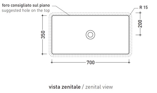 Immagine di Flaminia MINIWASH 75 lavabo 75 cm sottopiano, senza troppopieno, smaltato esternamente, colore bianco latte finitura opaco MW75SPLAT