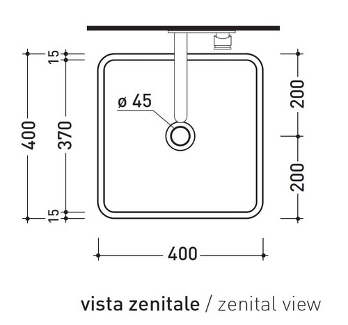 Immagine di Flaminia MONOWASH lavabo 40 cm a colonna a parete, senza troppopieno, colore bianco finitura lucido MW40P