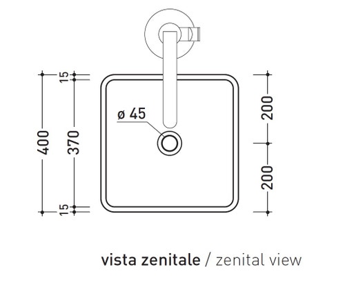 Immagine di Flaminia MONOWASH lavabo 40 cm a colonna da centro stanza, senza troppopieno, colore bianco finitura lucido MW40C