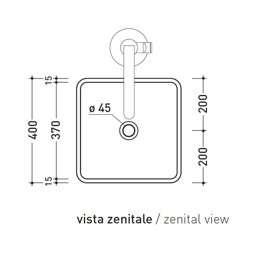 Immagine di Flaminia MONOWASH lavabo 40 cm a colonna da centro stanza, senza troppopieno, colore bianco finitura lucido MW40C