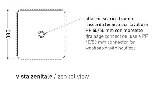 Immagine di Flaminia MONOWASH lavabo 40 cm a colonna da centro stanza, senza troppopieno, colore bianco finitura lucido MW40C