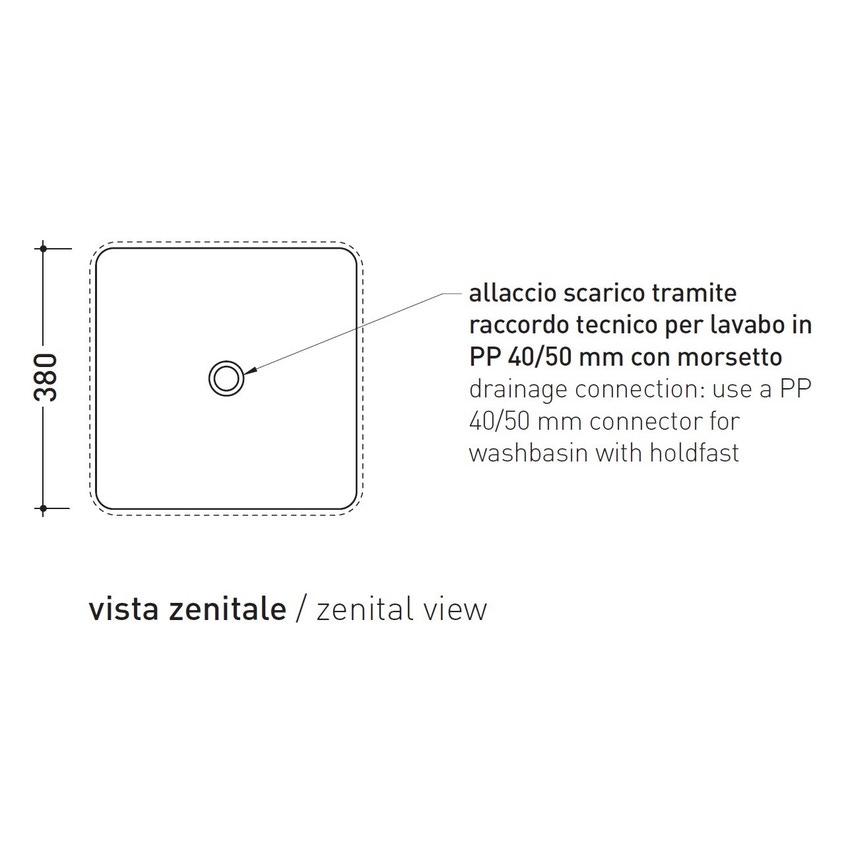 Immagine di Flaminia MONOWASH lavabo 40 cm a colonna da centro stanza, senza troppopieno, colore bianco finitura lucido MW40C