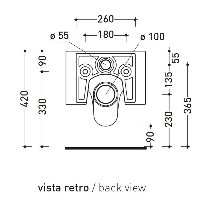 Immagine di Flaminia NILE vaso sospeso, colore bianco finitura lucido NL118