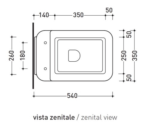 Immagine di Flaminia NILE vaso sospeso, colore bianco finitura lucido NL118