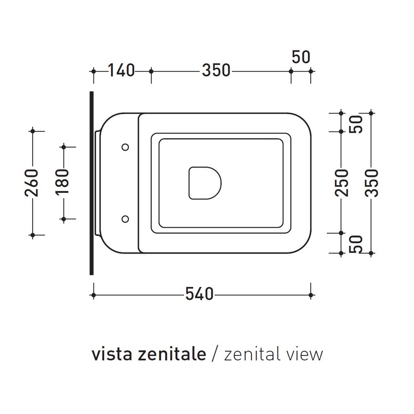 Immagine di Flaminia NILE vaso sospeso, colore bianco finitura lucido NL118