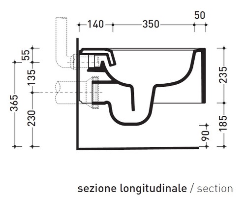 Immagine di Flaminia NILE set completo sanitari sospesi, vaso con sedile a chiusura ammortizzata e bidet monoforo, colore bianco finitura lucido, moduli installazione COMBIFIX per parete in muratura 110.790.00.1-NILEB