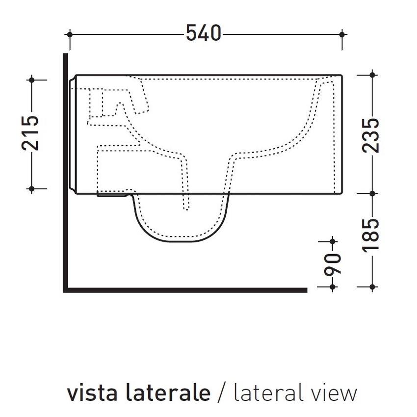 Immagine di Flaminia NILE vaso sospeso con sistema goclean®, senza sedile, colore bianco finitura lucido NL118G