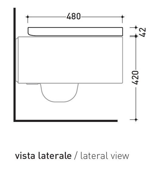 Immagine di Flaminia NILE coprivaso avvolgente in termoindurente, a discesa rallentata, colore bianco finitura lucido NLCW03
