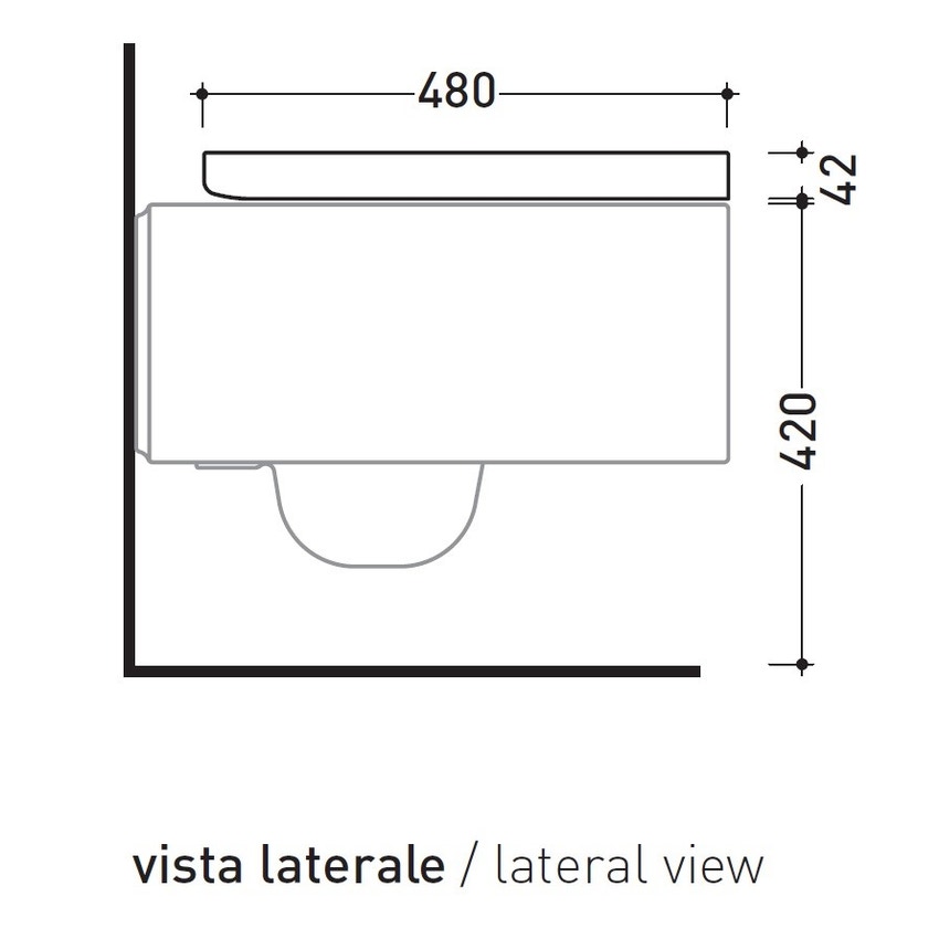 Immagine di Flaminia NILE coprivaso avvolgente in termoindurente, a discesa rallentata, colore bianco finitura lucido NLCW03