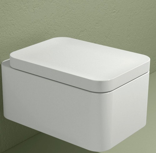 Immagine di Flaminia NILE set completo sanitari sospesi, vaso con sedile a chiusura ammortizzata e bidet monoforo, colore nero finitura opaco, moduli installazione COMBIFIX per parete in muratura 110.790.00.1-NILEN