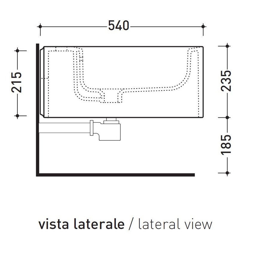 Immagine di Flaminia NILE bidet sospeso monoforo, con troppopieno, colore bianco finitura lucido NL218