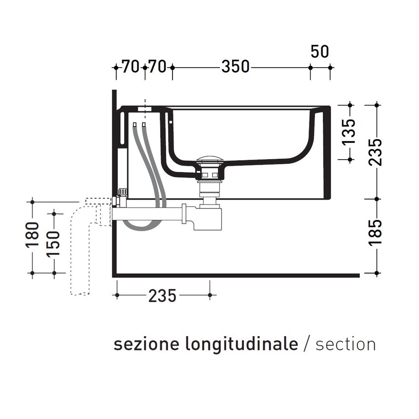 Immagine di Flaminia NILE bidet sospeso monoforo, con troppopieno, colore bianco finitura lucido NL218