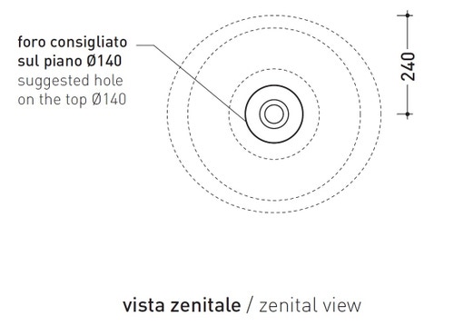 Immagine di Flaminia FONTE TONDA lavabo da appoggio 52 cm, senza troppopieno, colore bianco finitura lucido FT52L