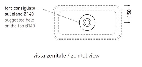 Immagine di Flaminia PASS 60 lavabo 60 cm da appoggio, senza troppopieno, colore bianco finitura lucido PS60A