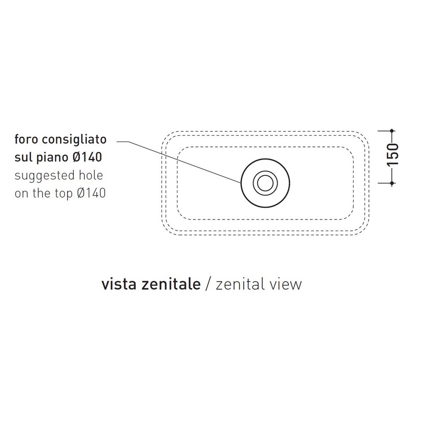 Immagine di Flaminia PASS 60 lavabo 60 cm da appoggio, senza troppopieno, colore bianco finitura lucido PS60A