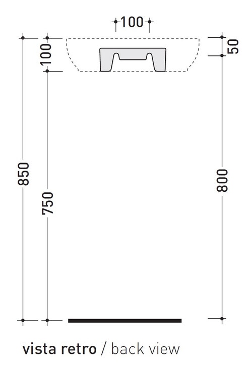 Immagine di Flaminia PASS lavabo L.40 P.22 cm da appoggio o sospeso, senza troppopieno, con foro per rubinetteria a destra, colore bianco finitura lucido PS40LD