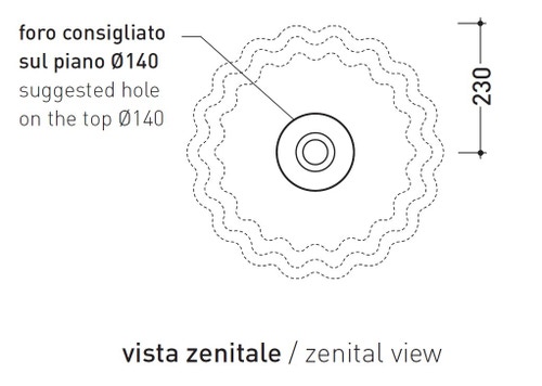Immagine di Flaminia DOPPIO ZERO lavabo da appoggio 46 cm, senza troppopieno, colore bianco finitura lucido DZ46L