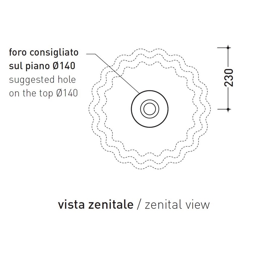 Immagine di Flaminia DOPPIO ZERO lavabo da appoggio 46 cm, senza troppopieno, colore bianco finitura lucido DZ46L