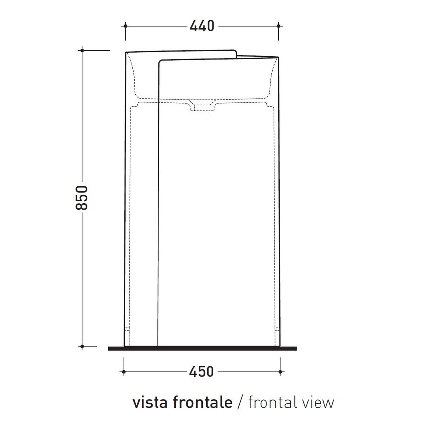 Immagine di Flaminia MONOROLL lavabo a colonna 44 cm da centro stanza, senza troppopieno, colore bianco finitura lucido MR44C